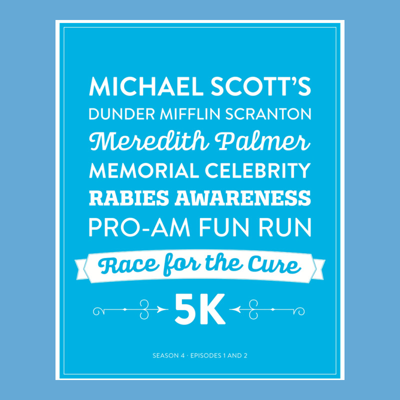 The Office   Rabies Awareness Fun Run Poster Basic T-shirt | Artistshot