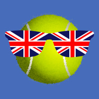 Trending Tennis Ball With Great Britain Sunglasses-tizhk Basic T-shirt | Artistshot