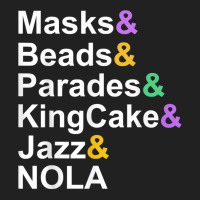 Mardi Gras Masks Beads Parades Kingcake Jazz Nola T Shirt Basic T-shirt | Artistshot