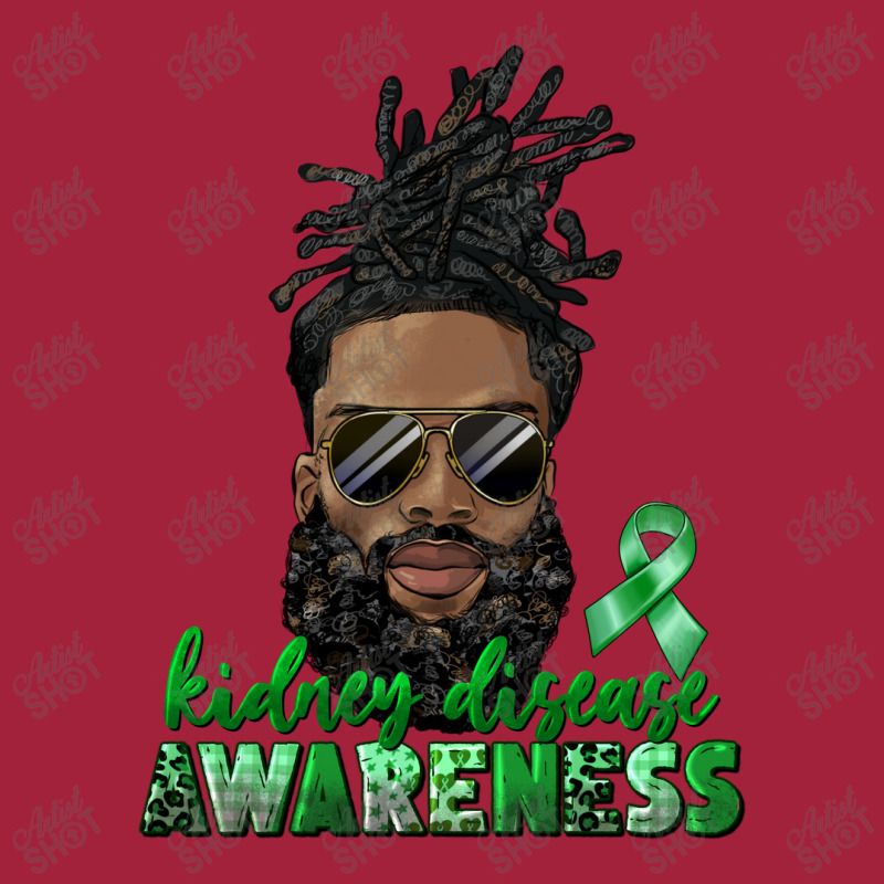 Kidney Disease Awareness Black Man With Locs Bun Basic Youth T-shirt | Artistshot