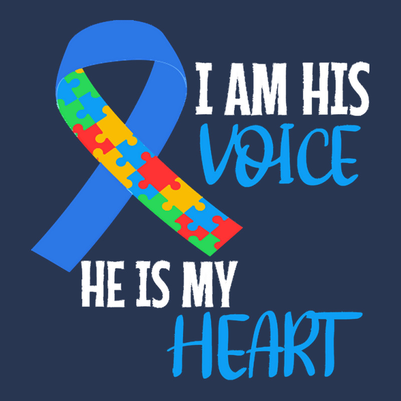 Autism Awareness T  Shirt Autism Awareness I Am His Voice He Is My Hea Men Denim Jacket by joanie38206 | Artistshot