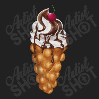 Bubble Waffle Ice Cream,egg Bubble Waffle Vanilla Ice Cream Basic T-shirt | Artistshot