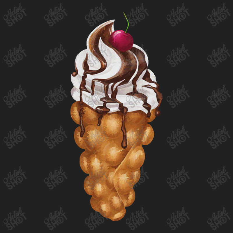 Bubble Waffle Ice Cream,egg Bubble Waffle Vanilla Ice Cream Basic T-shirt by tomjerrycrush39 | Artistshot