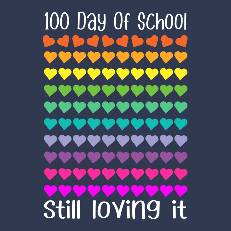 100 Day Of School Still Loving It Colorful Hearts Humor Basic T-shirt | Artistshot