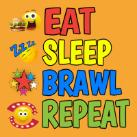 Eat Sleep Brawl Repeat 70s Basic T-shirt | Artistshot