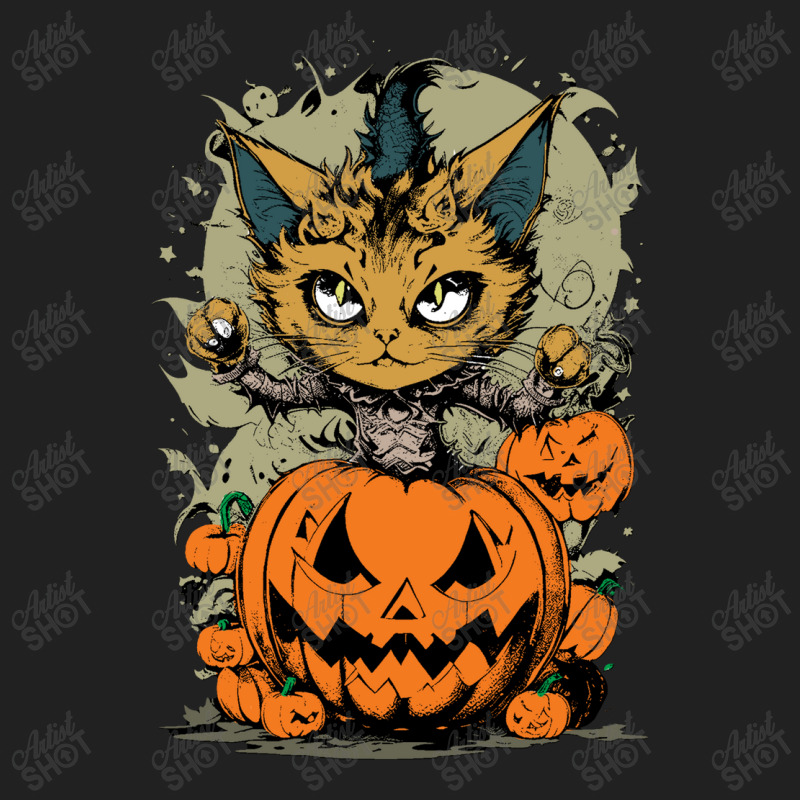 Angry Cat At Night Basic Youth T-shirt by bobonskt | Artistshot