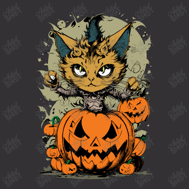 Angry Cat At Night Vintage Short by bobonskt | Artistshot