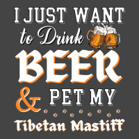 I Just Want To Drink Beer And Pet My Tibetan Mastiff Yellow Basic T-shirt | Artistshot