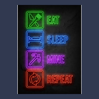 Eat Sleep Mine Repeat Blue Basic T-shirt | Artistshot