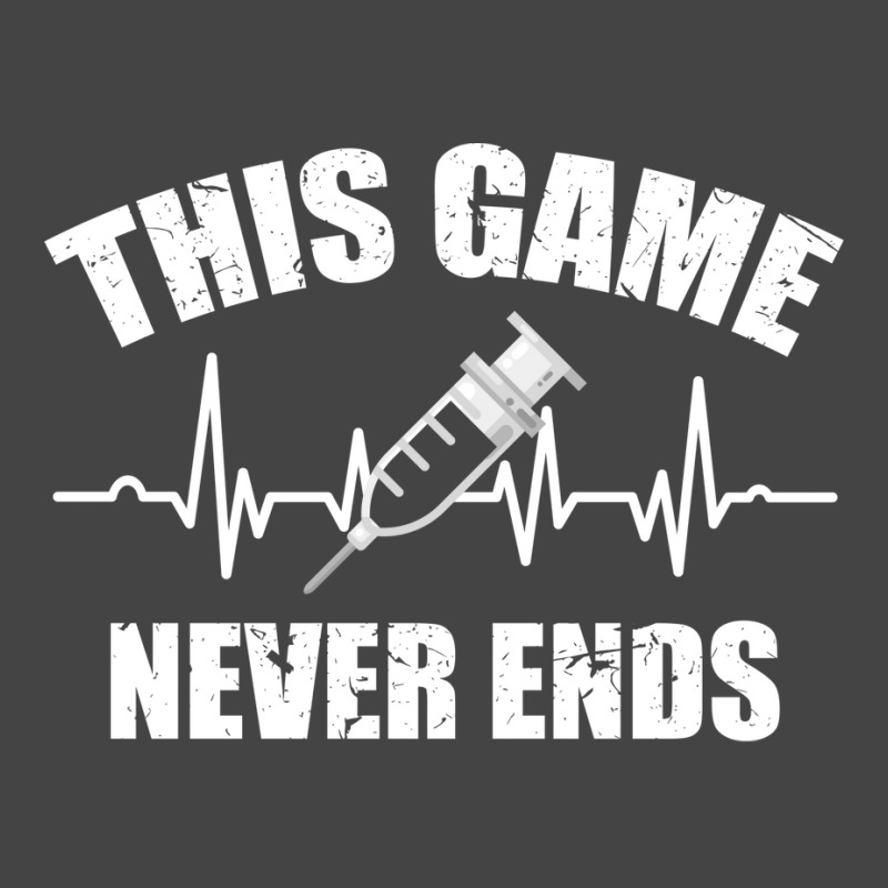 Gamer Quote Heartbeat Syringe This Game Never Ends Vintage Love Basic T-shirt | Artistshot