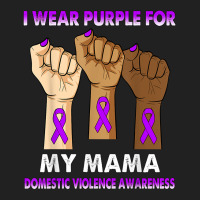 Silence Hand I Wear Purple For My Mama Domestic Violence T Shirt Basic T-shirt | Artistshot