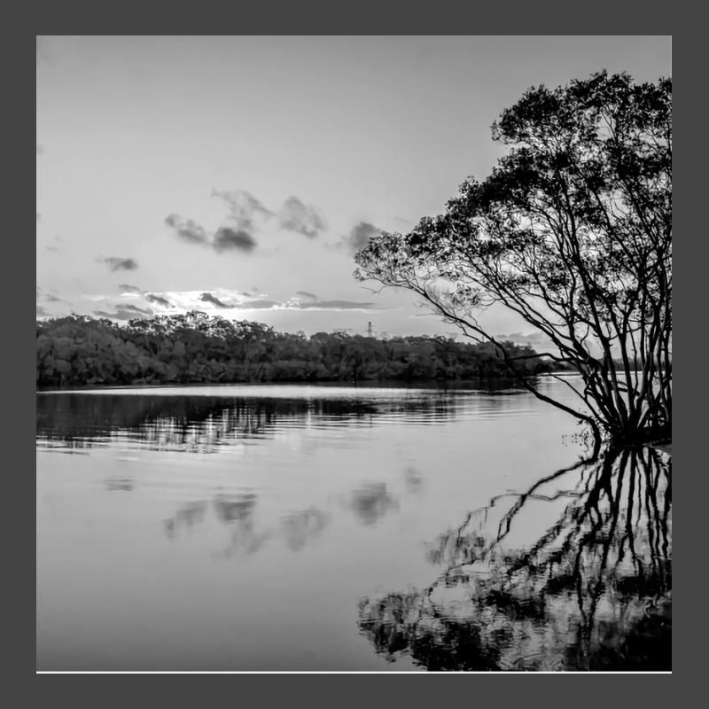 Black And White Landscape Summer Girl Basic T-shirt | Artistshot