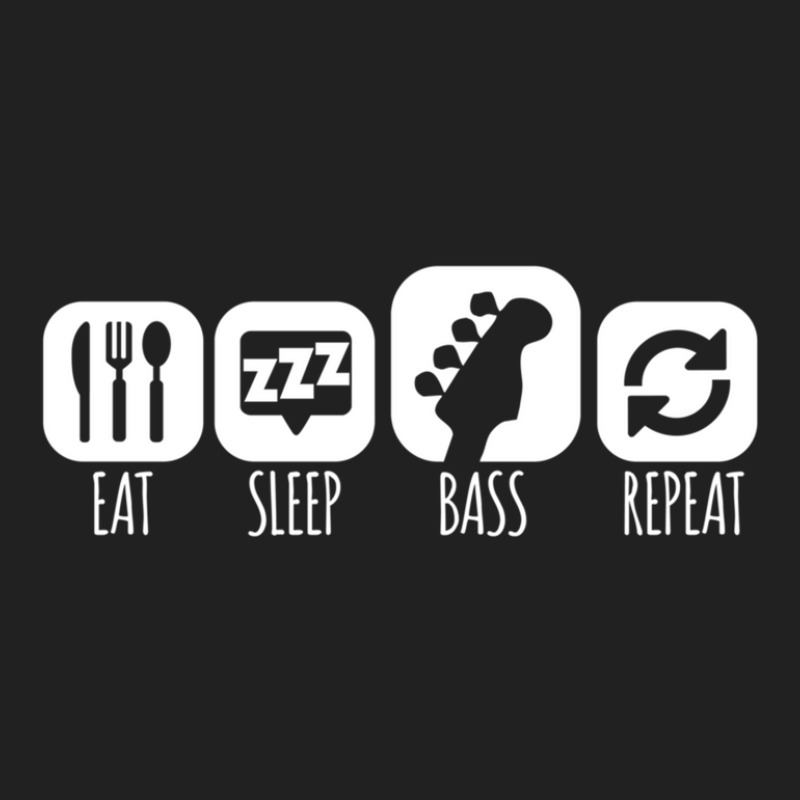 Eat Sleep Bass Music Mantra 1 Basic T-shirt by CHARLOTTELYNNTAYLOR | Artistshot