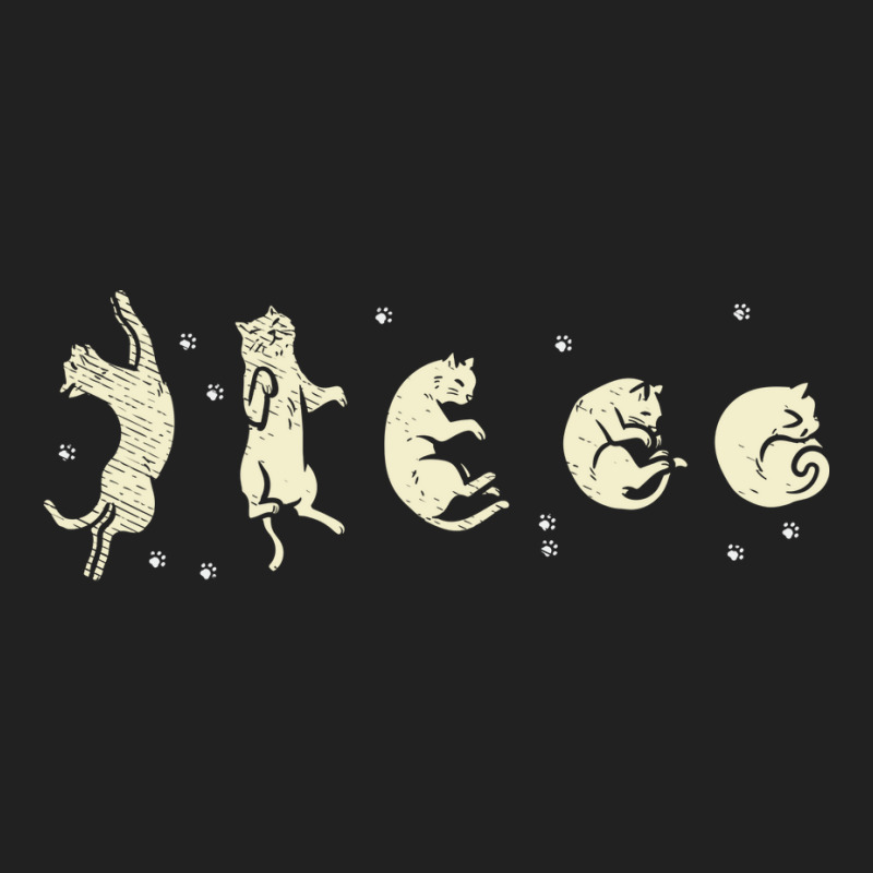 Phases Of Cat Moon Tumblr Basic T-shirt by diosasbigsby6 | Artistshot