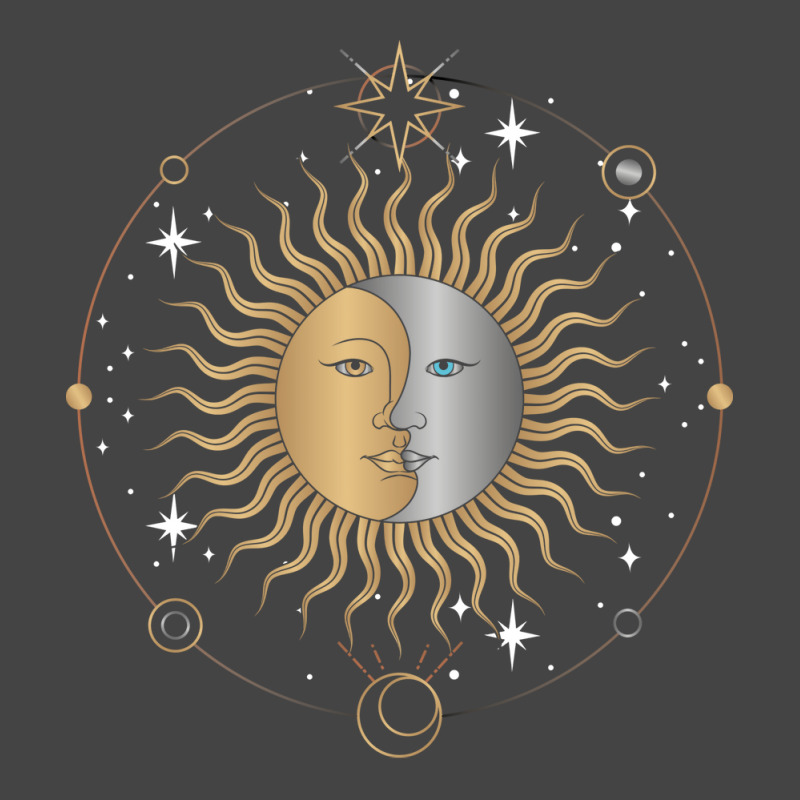 Boho Aesthetic Celestial Bodies Sun Moon Astronomy 70s Basic T-shirt | Artistshot