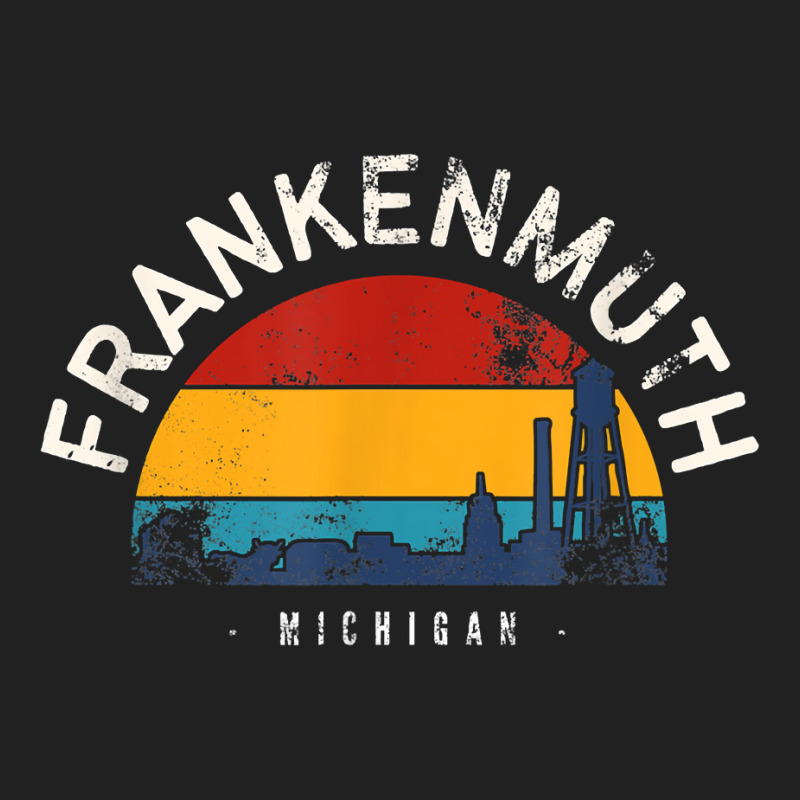 Retro Cityscape Frankenmuth Michigan T Shirt Basic T-shirt | Artistshot