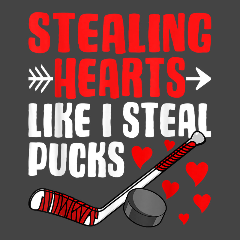 Stealing Hearts Like I Steal Pucks Valentines Day Ice Hockey T Shirt Basic Youth T-shirt by ardylanda | Artistshot