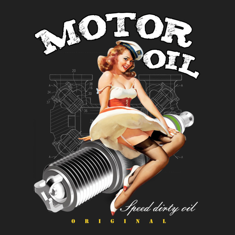 Motor Oil Girl Basic T-shirt by uezawataish2 | Artistshot