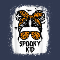 Spooky Kid Halloween Girls Youth Messy Bun Leopard Basic T-shirt | Artistshot