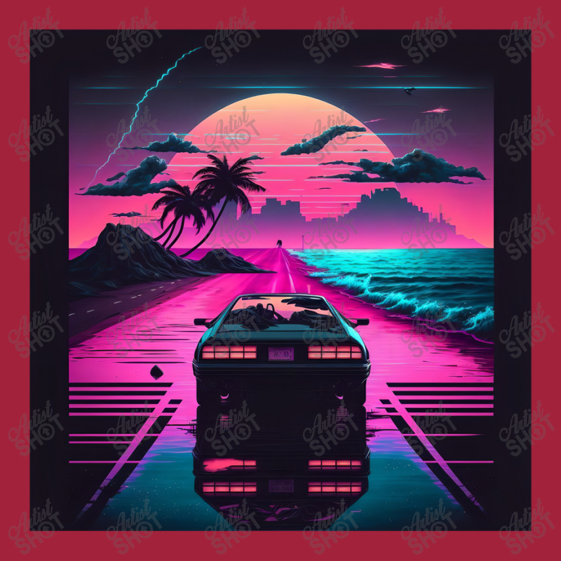 Car  Retro Synthwave Basic T-shirt by Agus Creative | Artistshot