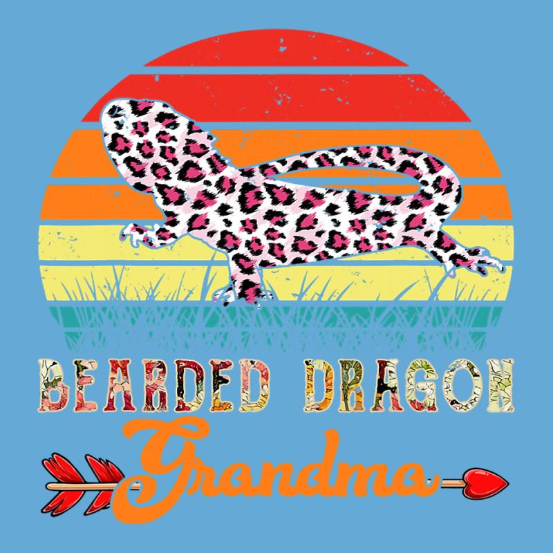 Vintage Bearded Dragon Grandma Flower Leopard Bearded Dragon Basic T-shirt by AURRADILLARD | Artistshot