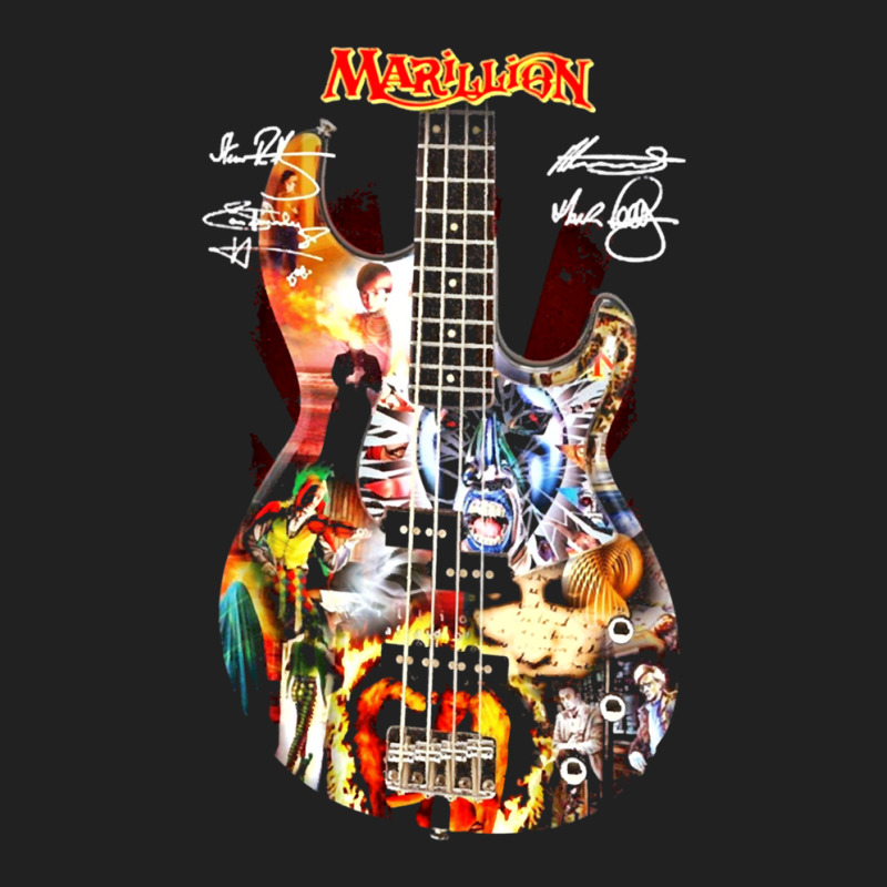 Marillion Guitar Signatures Basic T-shirt by JimmyChandler | Artistshot