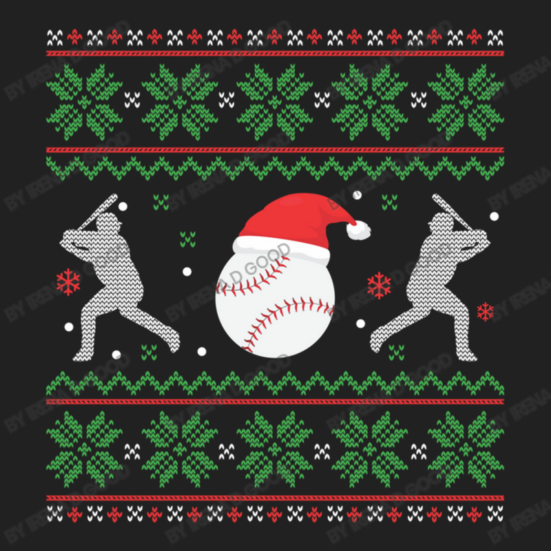 Baseball Ugly Christmas Sweater Funny Xmas Baseball Basic T-shirt by Irena D Good | Artistshot