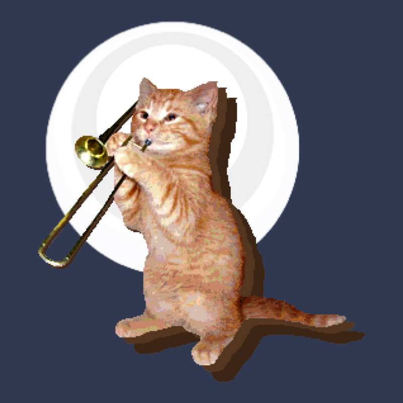 Trombone Cat Basic T-shirt by ouadiecaitoq | Artistshot