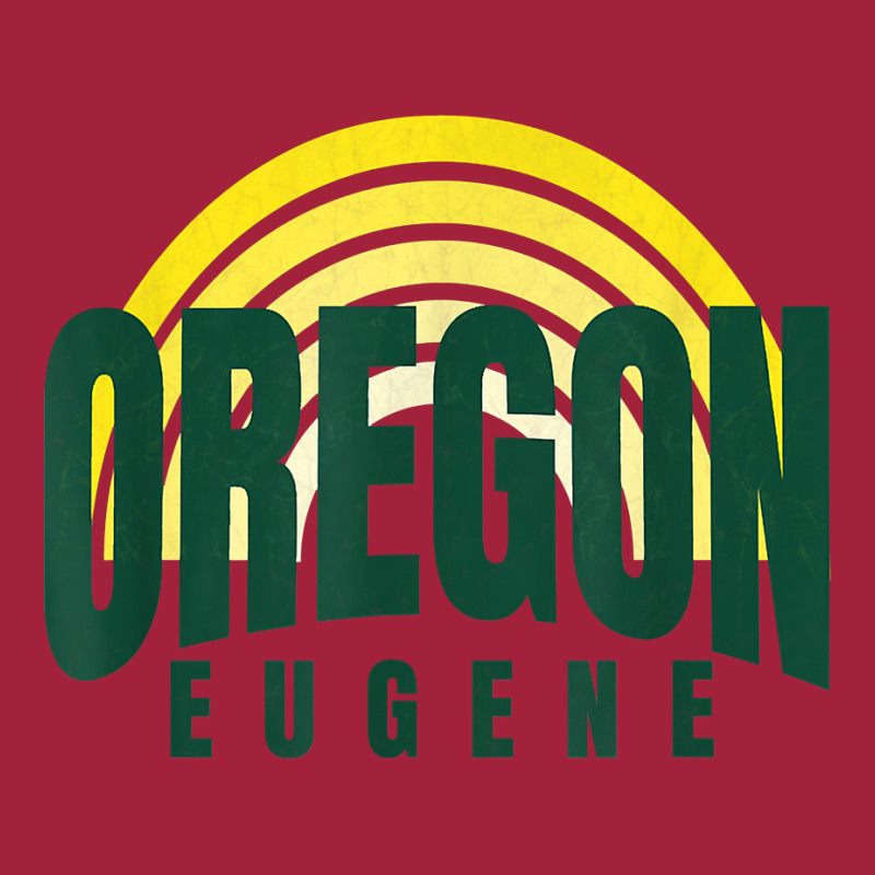 Groovy Eugene Green Yellow Old School Striped Eugene Oregon T Shirt Basic Youth T-shirt by corrinwpxbilal | Artistshot