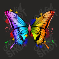 Rainbow Butterfly Ladies Fitted T-shirt | Artistshot