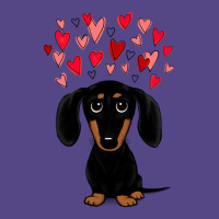 Black And Tan Dachshund With Valentine Hearts Basic T-shirt | Artistshot