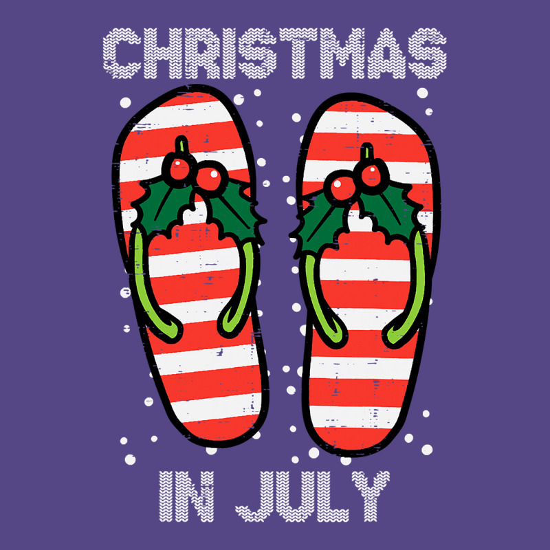 Mistletoe Flip Flops Christmas In Jully Summer Xmas Women Basic T-shirt | Artistshot