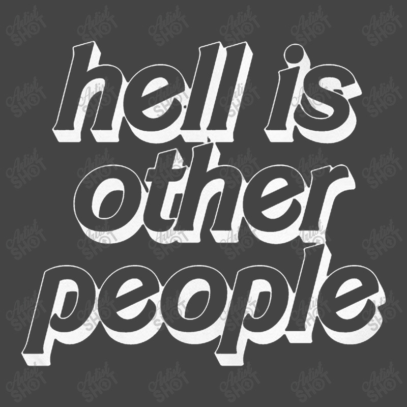 Hell Is Other People   Nihilist Typographic Design Basic T-shirt by kudupiye | Artistshot