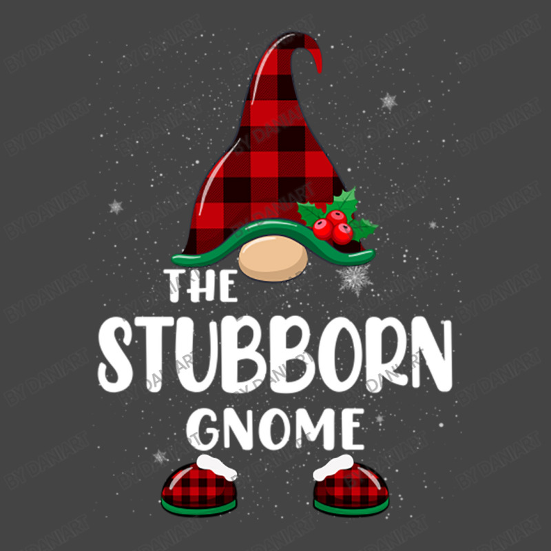 Stubborn Gnome Buffalo Plaid Matching Family Christmas Pajama Funny Gi Basic T-shirt | Artistshot