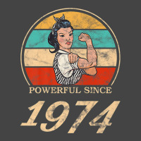 Womens Birthday - Vintage - Powerful Since 1974 Basic T-shirt | Artistshot