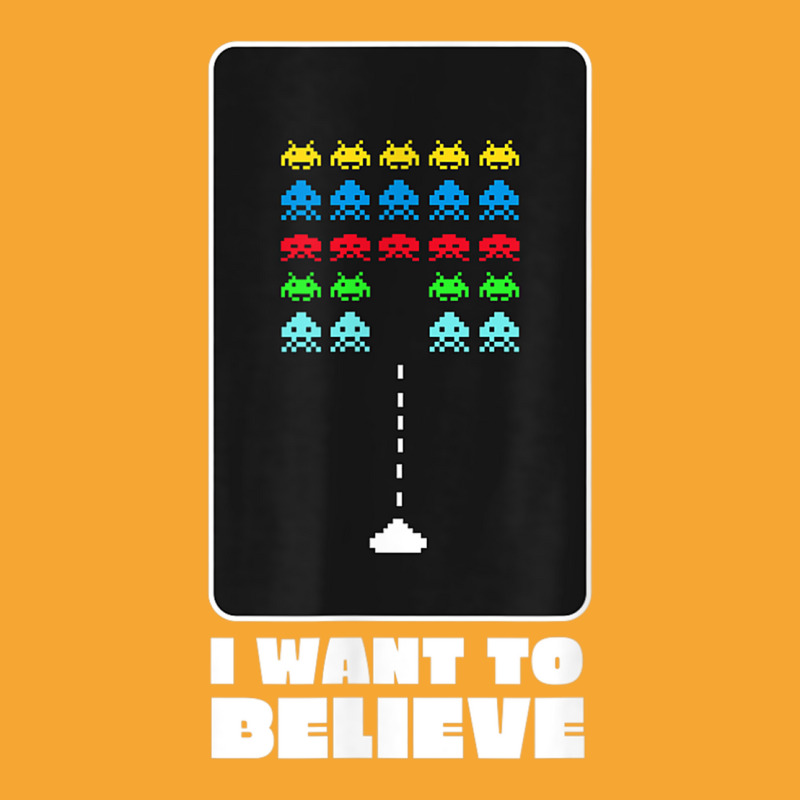 I Want To Believe Space Alien Invaders T Shirt Basic T-shirt by galloywa | Artistshot