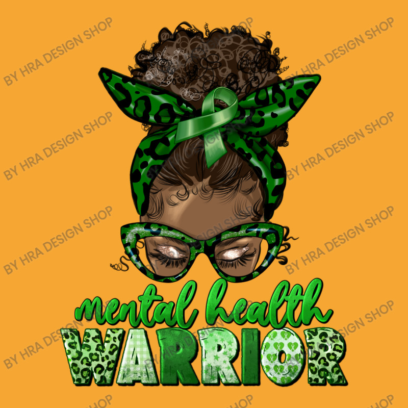 Mental Health Warrior Afro Messy Bun Basic T-shirt | Artistshot