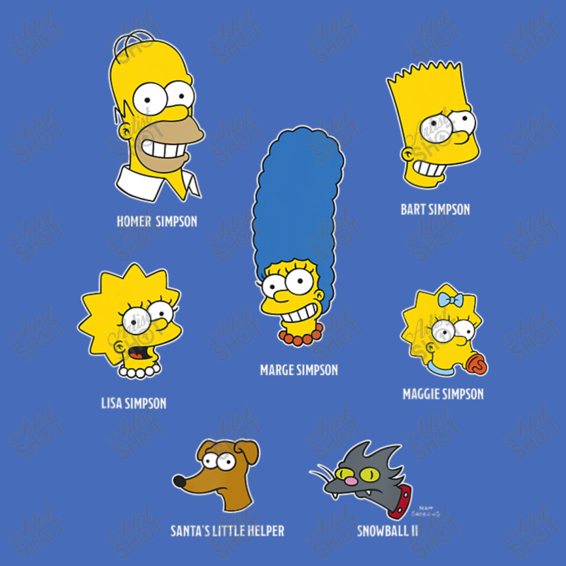 The Simpsons Family Faces C2 Basic T-shirt by longdanouj | Artistshot