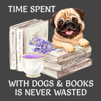 Love Reading Books And Pug Dogs Design Watercolor  Basic T-shirt | Artistshot