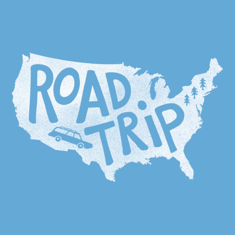 Road Trip Usa   Blue Basic T-shirt by hermesginderq | Artistshot