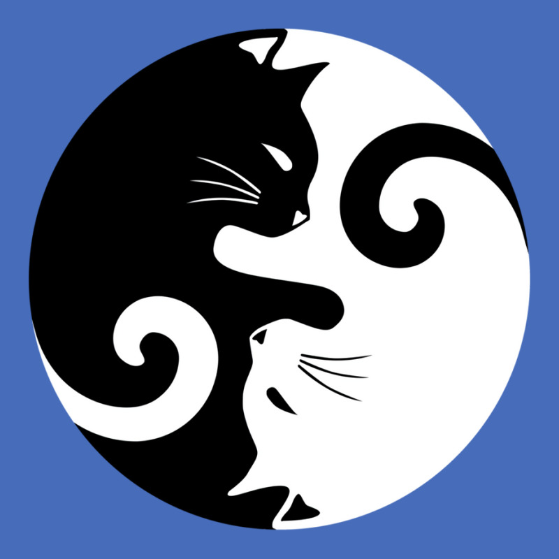 Ying Yang Cats   Black & White Basic T-shirt by hermesginderq | Artistshot