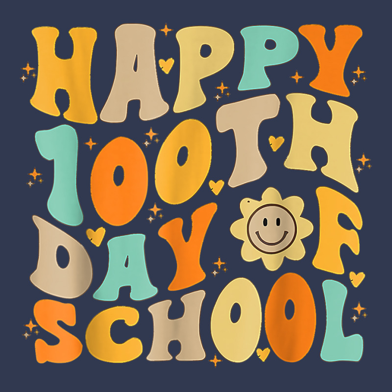 Teacher Kids Retro Groovy 100 Days Happy 100th Day Basic T-shirt | Artistshot