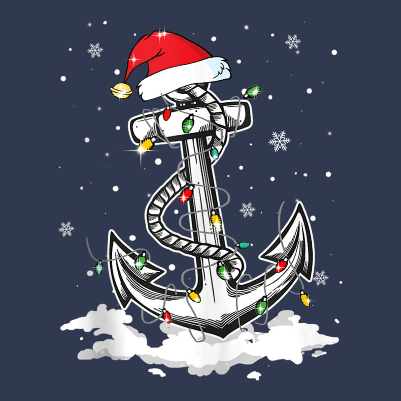 Anchor Boating Sailing Christmas Santa Hat Lights Basic T-shirt | Artistshot