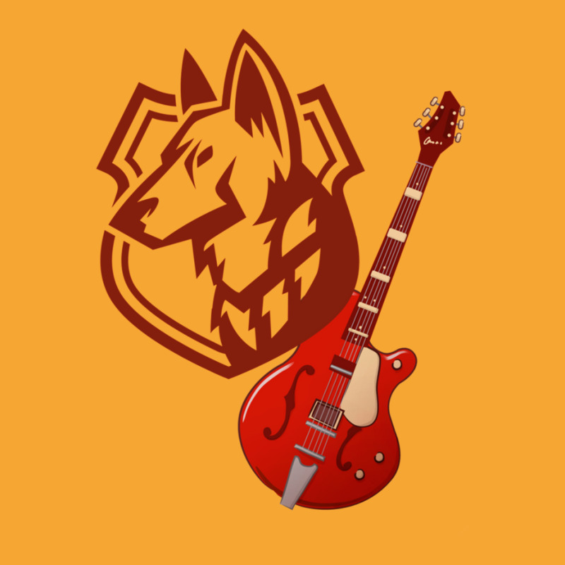 Dog Playing Guitar Basic T-shirt | Artistshot