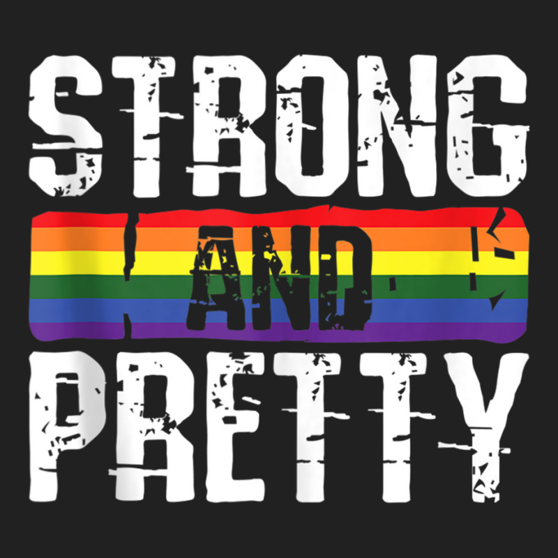 Strong And Pretty Gay Pride Gym Lifting Workout Lg Basic T-shirt | Artistshot