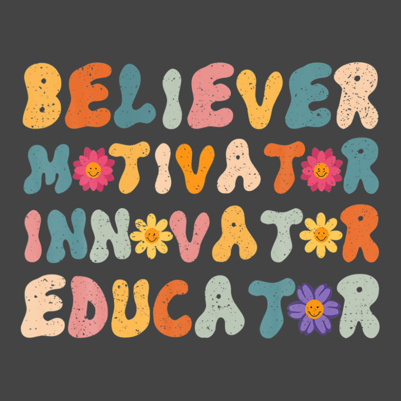 Believer Motivator Innovator Educator Retro Teacher Teachers Basic Youth T-shirt by meshgubicsj | Artistshot