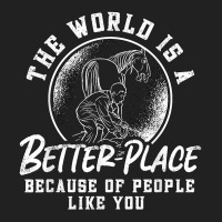 The World Is A Better Place Because Loves Ironworker Farrier T Shirt Basic Youth T-shirt | Artistshot