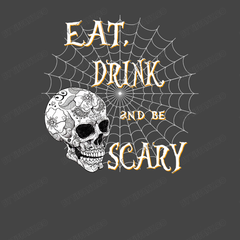 Eat Drink And Be Scary Skull And Cobweb Halloween Basic Youth T-shirt by tiffany.co | Artistshot