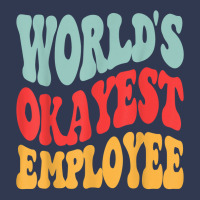 Worlds 1 Okayest Employee Retro Groovy Wavy Vintage T Shirt Basic Youth T-shirt | Artistshot