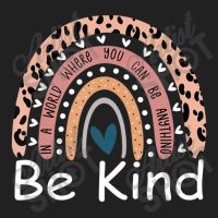 Be Kind Cute Boho Leopard Rainbow Womens Kids Girl Basic Youth T-shirt | Artistshot